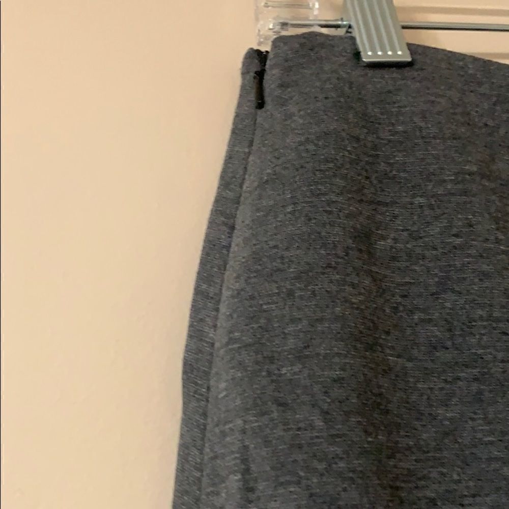 Hinge Gray Fit & Flare Mini Skirt Leather S - Picture 4 of 7